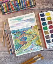 Load image into Gallery viewer, The Pigeon at Hambledon Hill Original Painting