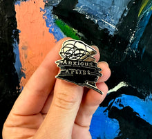 Load image into Gallery viewer, Out Of Ink Podcast 'Anxious Artist' Enamel Pin