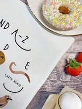 Load image into Gallery viewer, Woodland A-Z Tea Towel