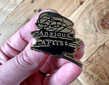 Load image into Gallery viewer, Out Of Ink Podcast 'Anxious Artist' Enamel Pin