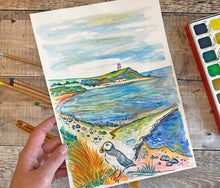 Load image into Gallery viewer, Kimmeridge Bay & Clavell Tower Original Painting