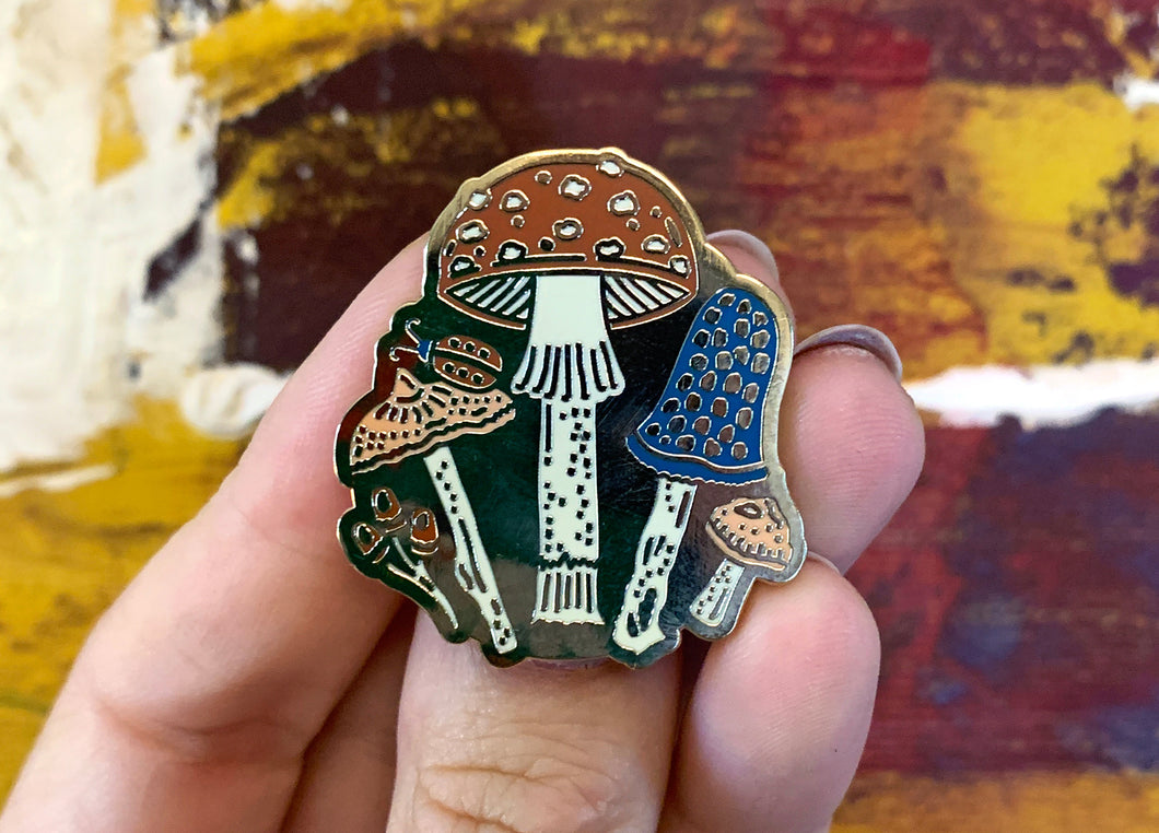 Mushroom Enamel Pin Badge
