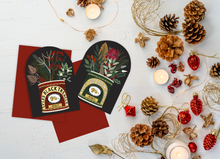 Load image into Gallery viewer, Christmas Posies in Vintage Tins Card Pack