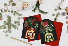 Load image into Gallery viewer, Christmas Posies in Vintage Tins Card Pack
