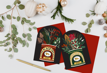 Load image into Gallery viewer, Christmas Posies in Vintage Tins Card Pack