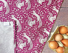 Load image into Gallery viewer, Squirrels Print Tea Towel