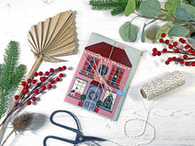 Load image into Gallery viewer, Set of 3 Christmas Houses Cards