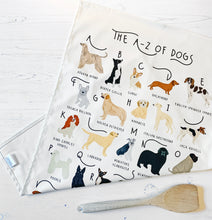 Load image into Gallery viewer, A-Z of Dogs Tea Towel