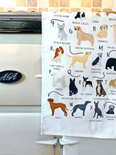 Load image into Gallery viewer, A-Z of Dogs Tea Towel