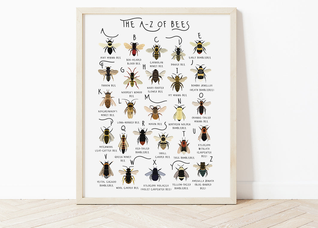 A-Z of Bees Poster