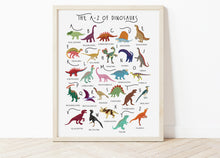 Load image into Gallery viewer, A-Z of Dinosaurs Poster