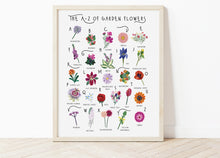 Load image into Gallery viewer, A-Z of Garden Flowers Poster
