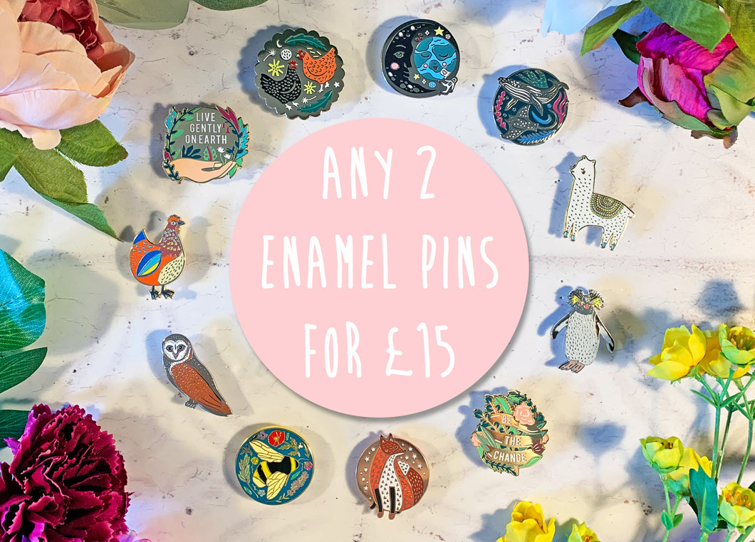 Mix and Match Any 2 Enamel Pins