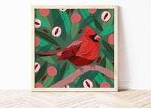 Load image into Gallery viewer, Cardinal and Lychees Print