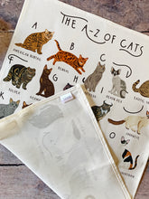Load image into Gallery viewer, A-Z of Cats Tea Towel