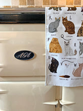 Load image into Gallery viewer, A-Z of Cats Tea Towel