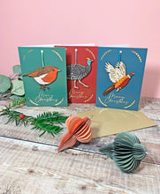 Load image into Gallery viewer, Wooden Hare Christmas Decoration