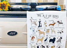 Load image into Gallery viewer, A-Z of Dogs Tea Towel