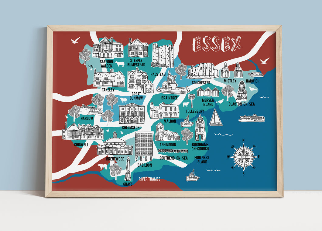 Essex Illustrated Map