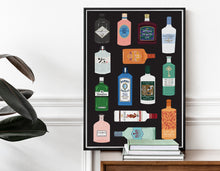Load image into Gallery viewer, Gin Bottles Print