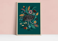 Load image into Gallery viewer, The Guinea Fowl & the Flowers Print