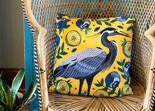 Load image into Gallery viewer, Heron and Blueberries Cushion
