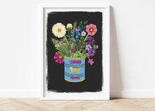 Load image into Gallery viewer, Vintage paprika tin & floral posy print
