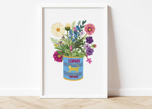 Load image into Gallery viewer, Vintage paprika tin & floral posy print