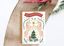 Load image into Gallery viewer, Magical Unicorn Foiled Christmas Card