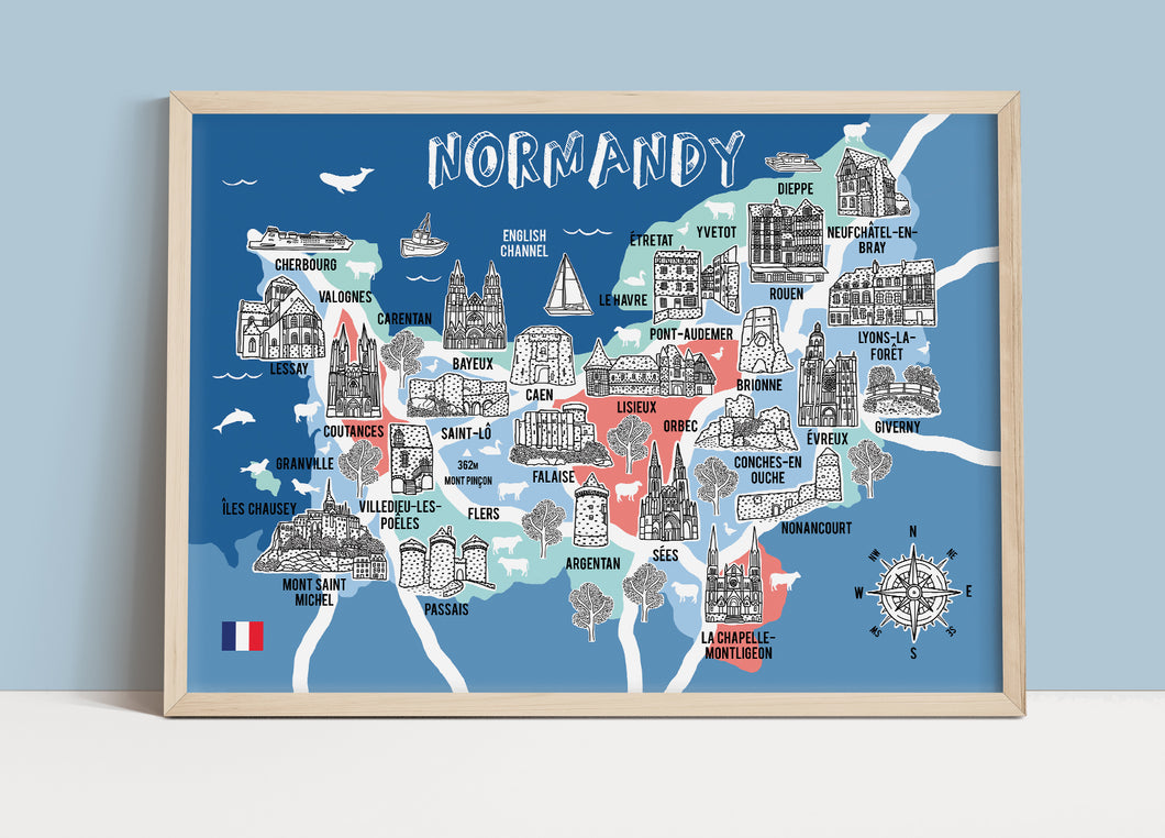 Normandy Illustrated Map