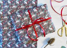 Load image into Gallery viewer, Christmas Snow Hare Wrapping Paper