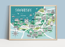 Load image into Gallery viewer, Somerset Illustrated Map