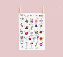 Load image into Gallery viewer, A-Z of Garden Flowers Poster