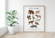 Load image into Gallery viewer, Extinct Mammals Print
