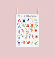 Load image into Gallery viewer, A-Z of Edible Flowers Poster