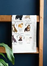 Load image into Gallery viewer, A-Z of Dogs Tea Towel