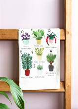 Load image into Gallery viewer, A-Z of Houseplants Tea Towel