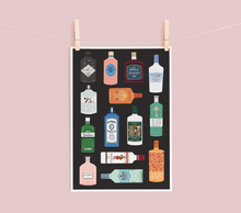 Load image into Gallery viewer, Gin Bottles Print