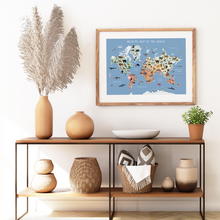 Load image into Gallery viewer, Wildlife Map of The World