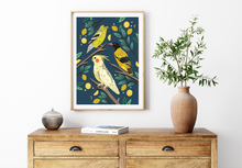 Load image into Gallery viewer, Yellow Birds & Lemons Print