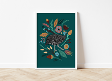 Load image into Gallery viewer, The Guinea Fowl & the Flowers Print