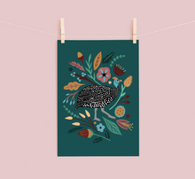 Load image into Gallery viewer, The Guinea Fowl & the Flowers Print