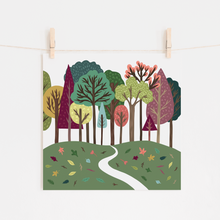Load image into Gallery viewer, Colourful Trees Print