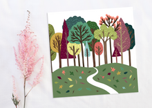Load image into Gallery viewer, Colourful Trees Print