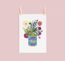 Load image into Gallery viewer, Vintage paprika tin & floral posy print