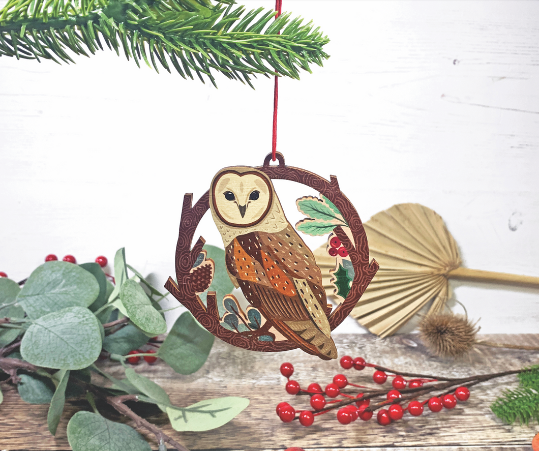 Owl Christmas Tree Decoration