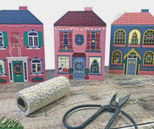 Load image into Gallery viewer, Set of 3 Christmas Houses Cards