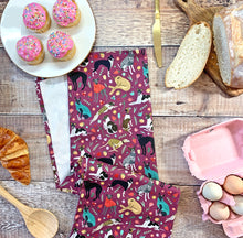 Load image into Gallery viewer, Whippet Print Tea Towel