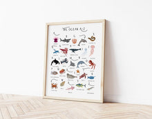 Load image into Gallery viewer, A-Z Ocean Poster