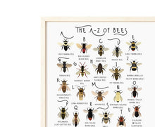 Load image into Gallery viewer, A-Z of Bees Poster